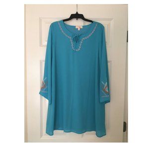 GB girls Blue Embroidered Tunic Dress